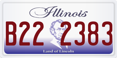 IL license plate B222383