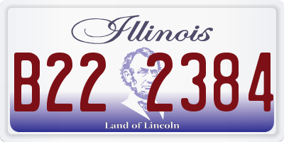 IL license plate B222384