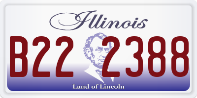 IL license plate B222388