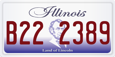 IL license plate B222389