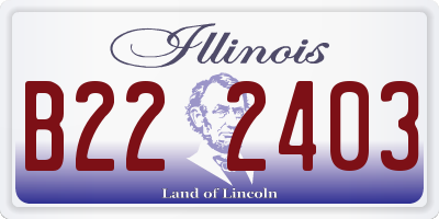 IL license plate B222403