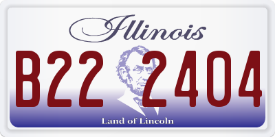 IL license plate B222404