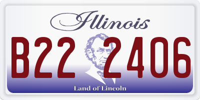 IL license plate B222406