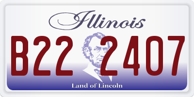 IL license plate B222407