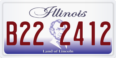 IL license plate B222412