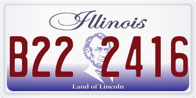 IL license plate B222416