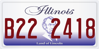 IL license plate B222418
