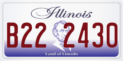 IL license plate B222430