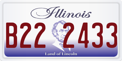 IL license plate B222433