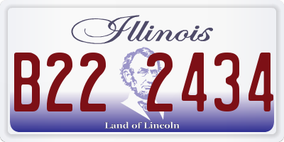 IL license plate B222434