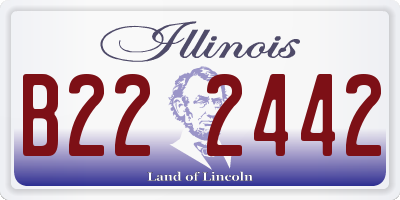 IL license plate B222442