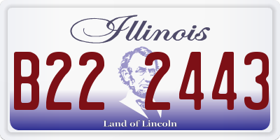 IL license plate B222443
