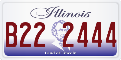IL license plate B222444