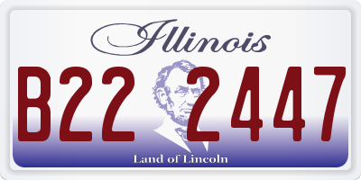 IL license plate B222447