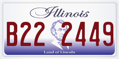 IL license plate B222449