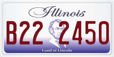 IL license plate B222450