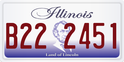 IL license plate B222451