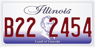 IL license plate B222454