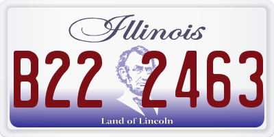 IL license plate B222463
