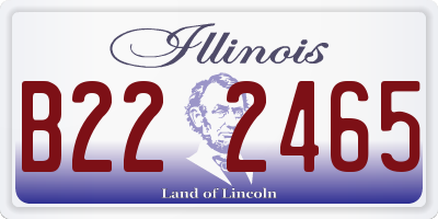 IL license plate B222465