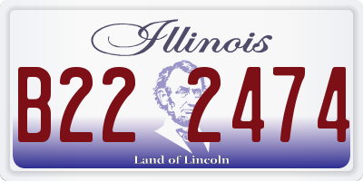 IL license plate B222474