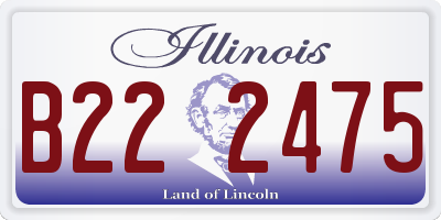 IL license plate B222475