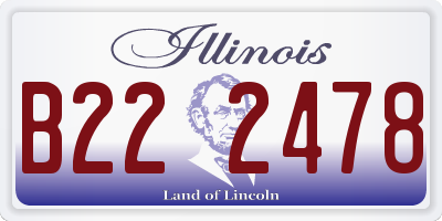 IL license plate B222478