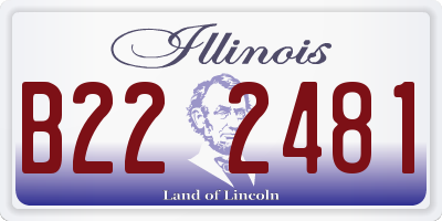 IL license plate B222481