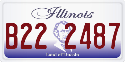 IL license plate B222487