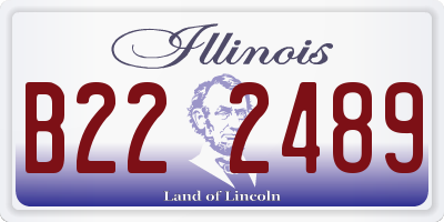 IL license plate B222489
