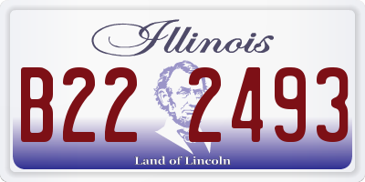 IL license plate B222493