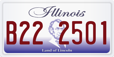 IL license plate B222501