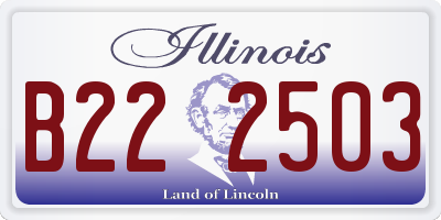 IL license plate B222503
