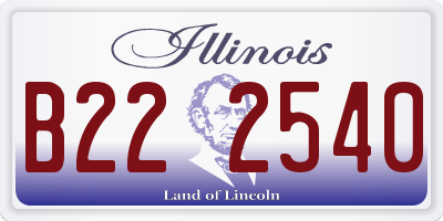 IL license plate B222540