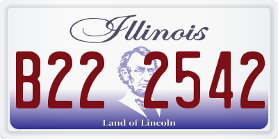 IL license plate B222542