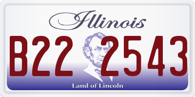 IL license plate B222543