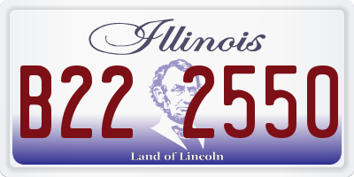 IL license plate B222550