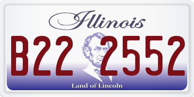 IL license plate B222552
