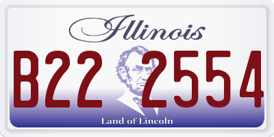IL license plate B222554