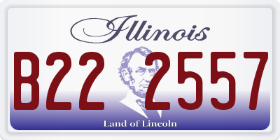 IL license plate B222557