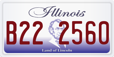 IL license plate B222560