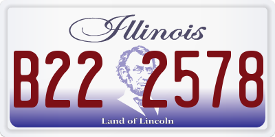 IL license plate B222578