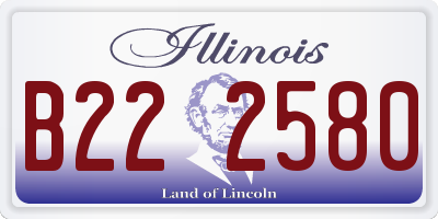IL license plate B222580