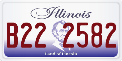 IL license plate B222582