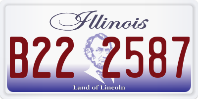 IL license plate B222587