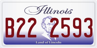 IL license plate B222593
