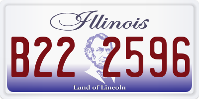 IL license plate B222596