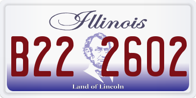 IL license plate B222602