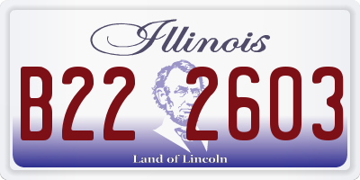 IL license plate B222603