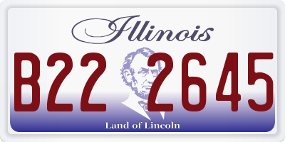 IL license plate B222645